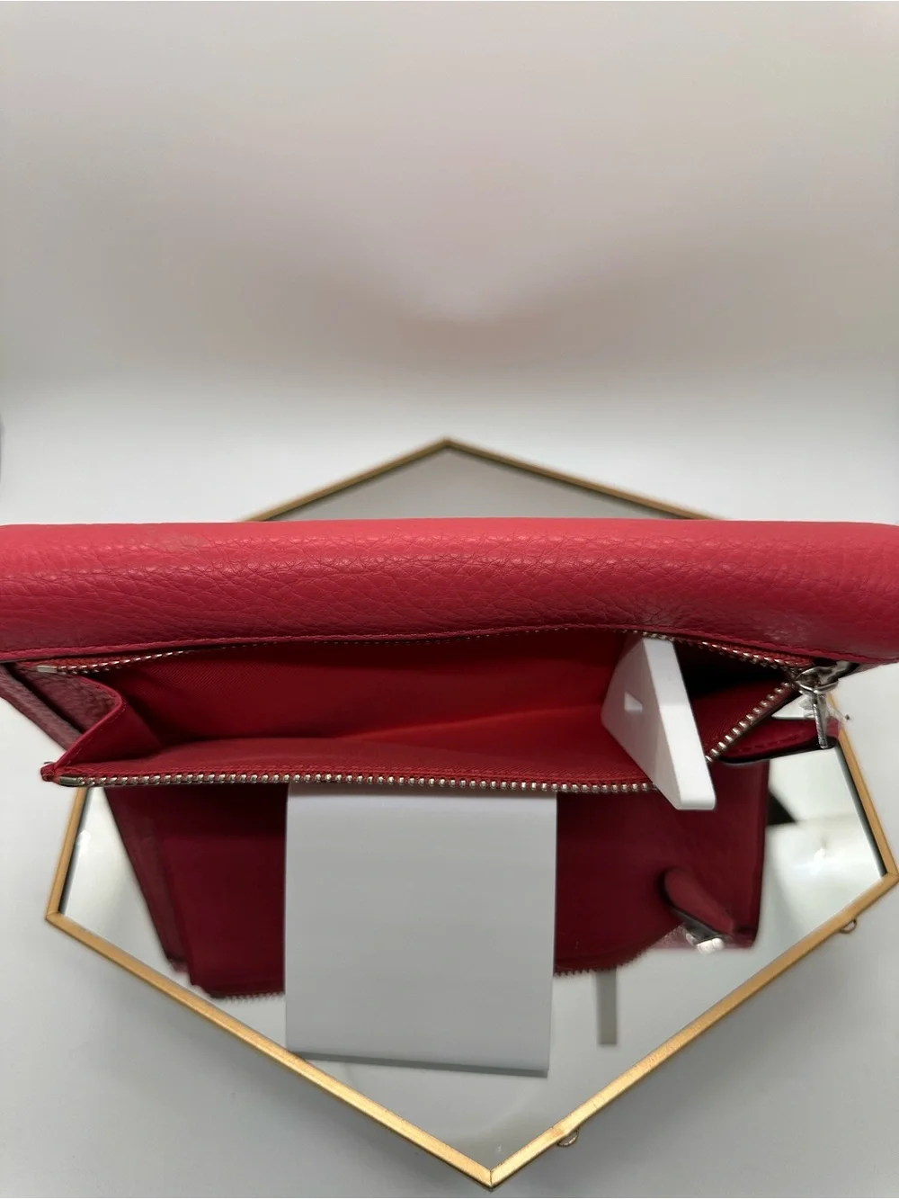 Coach Pebbled Leather Wallet and Checkbook holder - Rose Red NWOT!! Never Used!! - Picture 9 of 10